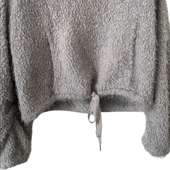 Free People Heatin Up Bubble Pullover Gray Soft Knit Sweater Medium - Picture 6 of 8